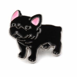 Black French Bulldog Enamel Pin – Cute Dog Lapel Pin